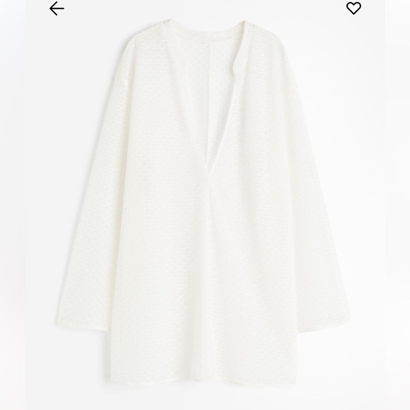 NWT H&M White Knit Beach Coverup - Picture 3 of 7